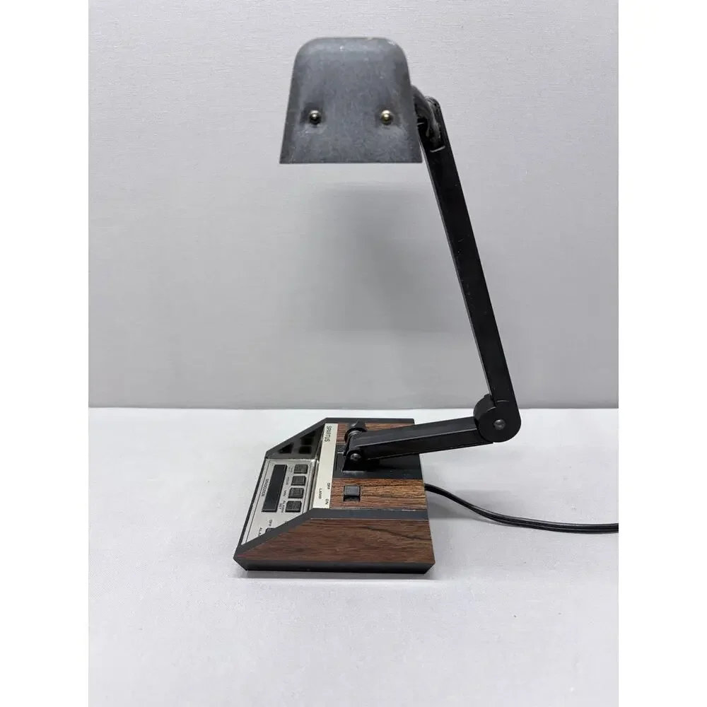 Vintage Spartus 1401 Desk Lamp & LED Digital Alarm Clock Combo - TESTED WORKING